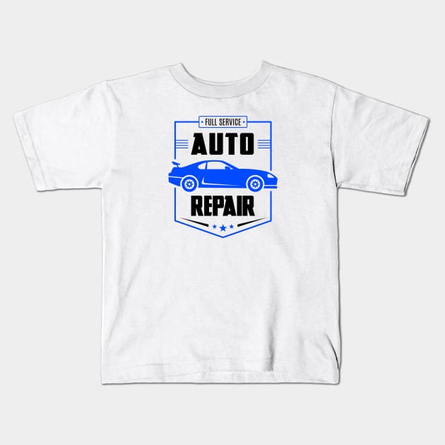 Auto repair Kids T-Shirt by Brainable ART